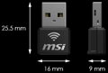 MSI WiFi USB adaptér AX1800 Nano
