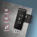 AXAGON čtečka paměťových karet MicroSD/SD SUPERSPEED / CRE-S2N / USB-A 3.2 Gen1 /