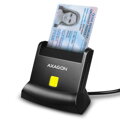 AXAGON čtečka kontaktních smart karet (eObčanka), microSD/SD, SIM karet / CRE-SM2 / USB 2.0 / 1,3m