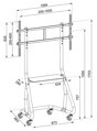 POŠKOZENÝ OBAL - Neomounts NS-M3800BLACK / Držák displeje /stojan+vozík/ 60