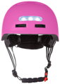 BLUETOUCH bezpečnostní helma s LED/ velikost M/ růžová