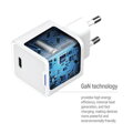 COLORWAY 1x USB-C/ síťová nabíječka/ GaN/ PD/ PPS/ 25W/ Bílá