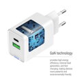 COLORWAY 1x USB-C/ síťová nabíječka/ GaN/ PD/ PPS/ QC/ 30W/ Bílá