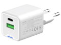 COLORWAY 1x USB-C/ síťová nabíječka/ GaN/ PD/ PPS/ QC/ 35W/ Včetně 100cm kabelu/ Bílá