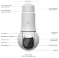 Ubiquiti UniFi G6 PTZ W - kamera, 8Mpx rozlišení, IR LED, AI detekce, IP66, IK04, Floodlight, zoom, PTZ, PoE+, bílá