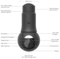 Ubiquiti UniFi G6 PTZ B - kamera, 8Mpx rozlišení, IR LED, AI detekce, IP66, IK04, Floodlight, zoom, PTZ, PoE+, černá