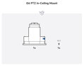 Ubiquiti UniFi G6 PTZ In-Ceiling Mount - Instalační krabice pro kameru UniFi G6 PTZ, stropní, zápustná, bílá