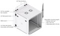 Ubiquiti UniFi 12U Rack Cabinet Wall SW Glass - Nástěnný rozvaděč, výška 12U, ventilátory, prosklené dveře, dvoudílný