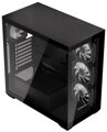 Krux skříň Exo / ATX / 4x120mm RBG fan / 2xUSB 2.0 / USB-C / tvrzené sklo / černá