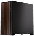 Krux skříň Palum / ATX / 2x120 mm fan / 2xUSB 2.0 / USB-C / dřevěné elementy / temperované sklo / černá