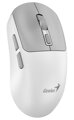 GENIUS NX-8260S BT White/ 2400 dpi/ bezdrátová/ duální BT+2,4GHz/ tichá/ rychlé nabíjení/ ultralehká/ Copilot/ bílošedá