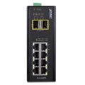 PLANET IGS-1020TF Priemyselný Switch 8x 10/100 / 1000T, 2x 100 / 1000X SFP, -40 ~ + 75 ° C