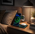 PATONA bezdrátová nabíječka 3v1, pro Iphone, Apple Watch a sluchátka Airpods, vstup 9V/2A, 5V/3A