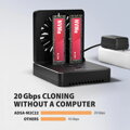 AXAGON dockovací stanice 2x M.2 NVMe/SATA SSD / ADSA-M2C22 / USB-C / USB 3.2 Gen2 / kabel 30cm USB-C na USB-C