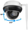 IMMAX NEO LITE SMART Security venkovní kamera DOME, 355° 90° P/T, dual Wi-Fi, PoE, 5x optický zoom, TUYA