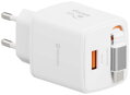 Swissten Síťový Adaptér Slidecharge GaN 30W, 1x USB-A 18W Se Zatahovacím USB-C Kabelem 0,75m Bílý