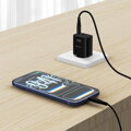 Swissten Síťový Adaptér Edge GaN 1x USB-C PD 25W + 1x USB-A 18W QC Černý