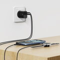 Swissten Síťový Adaptér Edge GaN 1x USB-C PD 25W + 1x USB-A 18W QC Černý