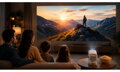 HELMER chytrý přenosný projektor SP 700/ Full HD/ 400 ANSI lm/ HDMI/ USB/ BT/ Wi-Fi/ Auto Focus/ Repro/ Android 13/ bílý