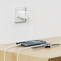 Swissten Síťový Adaptér Edge GaN 1x USB-C PD 35W + 1x USB-A 18W QC, Pro UK Zásuvku Bílý