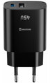 Swissten Síťový Adaptér Edge GaN 1x USB-C PD 45W + 1x USB-A 18W QC Černý