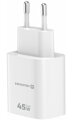 Swissten Síťový Adaptér Edge GaN 1x USB-C PD 45W + 1x USB-A 18W QC Bílý
