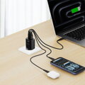 Swissten Síťový Adaptér Edge GaN 2x USB-C PD 65W + 1x USB-A 18W QC Černý