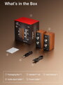 FENDA F&D repro R330BT/ 2.0/ 20W/ dřevěné/ černé/ BT5.3/ USB vstup