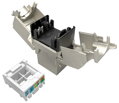 Solarix Multipack 24 ks samořezný keystone Solarix CAT5E STP SXKJ-5E-STP-BK-SA