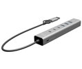 i-tec USB-C/USB-A Metal HUB 6 port (3x USB-C, 3x USB-A), LAN, Power Delivery 85W