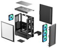 DEEPCOOL skříň CC550 4F / ATX / 4x120 mm ARGB fan / USB3 / USB2 / USB-C / tvrzené sklo / černá