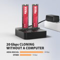 AXAGON dockovací stanice 2x M.2 NVMe SSD / ADSA-M2C22L / USB-C / USB 3.2 Gen2 / kabel 30cm USB-C na USB-C
