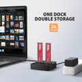 AXAGON dockovací stanice 2x M.2 NVMe SSD / ADSA-M2C22L / USB-C / USB 3.2 Gen2 / kabel 30cm USB-C na USB-C