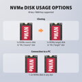 AXAGON dockovací stanice 2x M.2 NVMe SSD / ADSA-M2C22L / USB-C / USB 3.2 Gen2 / kabel 30cm USB-C na USB-C