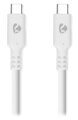 NEDIS kabel USB 3.2 Gen 1/ zástrčka USB-C - zástrčka USB-C/ 60 W/ 4K@60Hz/ 5 Gbps/ poniklovaný/ bílý/ box/ 3m