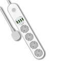 COLORWAY Prodlužovací napájecí přívod/ 4x Schuko/ 4x USB 5V / kabel 2m