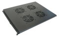 XtendLan Ventilace pro stojanové rozvadeče ECO hloubky 800mm, 4x ventilátor černá