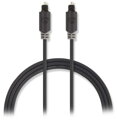 NEDIS optický audiokabel/ TosLink zástrčka - TosLink zástrčka / antracit/ 2m