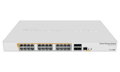 MikroTik Cloud Router Switch CRS328-24P-4S + RM, 800MHz CPU, 512MB, 24xGLAN, 4xSFP + cage, ROS L5, PSU, 1U Rackmount