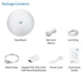 UBNT NanoBeam 2AC 13 - AP / client 2.4GHz, anténa 13dBi MIMO2x2, AirMax AC, 1x Gbit RJ45, PoE 24V