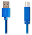 NEDIS kabel USB 3.0/ zástrčka A - zástrčka B/ k tiskárně apod./ modrý/ 3m
