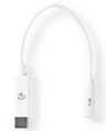 NEDIS USB-C adaptér/ USB-C Zástrčka – 3,5 mm jack zásuvka/ bílý/ 15cm