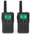 NEDIS vysielačka/ dosah 10 km/ 8 kanálov/ UHF/ VOX/ LED svetlo/ nabíjacia základňa/ micro USB/ 2 kusy/ čierna