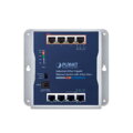 PLANET priemyselný / nástenný PoE switch 8x 1Gb, 4x PoE 802.3at 30 / 60W, IP30, 48-56V, -20 / + 60st, fanless