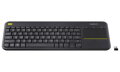 Logitech klávesnice Touch K400 Plus / Bezdrátová/ 2.4GHz/ Touchpad/ USB přijímač/ US/ Černá