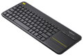 Logitech klávesnice Touch K400 Plus / Bezdrátová/ 2.4GHz/ Touchpad/ USB přijímač/ US/ Černá