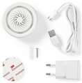 NEDIS Wi-Fi smart siréna / alarm alebo zvonenie / hlasitosť 85 dB / micro USB / biela