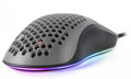 AROZZI herná myš FAVO Ultra Light Black-Grey/ drôtová/ 16.000 dpi/ USB/ 7 tlačídiel/ RGB/ čiernošedá