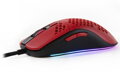 AROZZI herná myš FAVO Ultra Light Black-Red/ drôtová/ 16.000 dpi/ USB/ 7 tlačídiel/ RGB/ čiernočervená