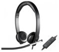 LOGITECH Headset H650e Stereo/ drátová sluchátka + mikrofon/ USB/ černá